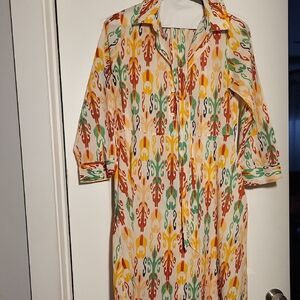 Zara Multicolor Patterned Maxi Dress